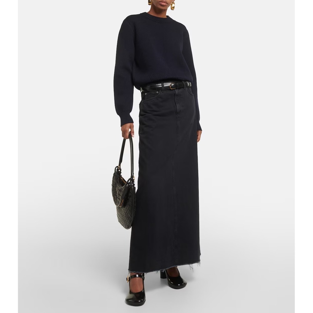 Agolde Black Maxi Skirt